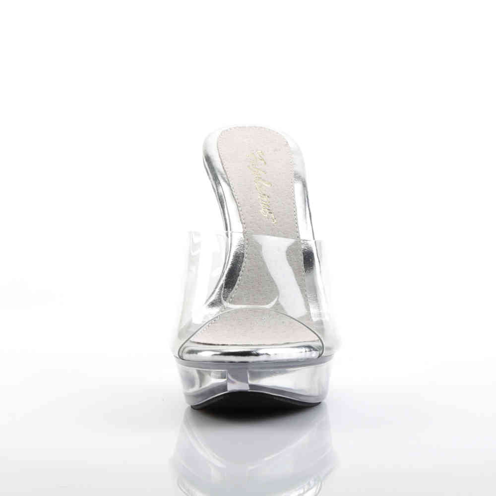 Fabulicious - COCKTAIL-501 Mules with heel - Transparent